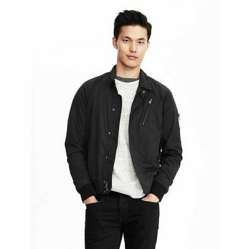 Banana Republic Modern Flight Bomber (Black)